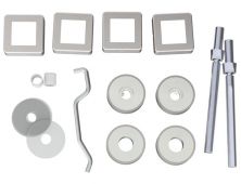 BBF1019SSS/SQ - Carlisle Brass Eurospec Square Back To Back Fixing Packto suit 19mm Pull Handles Satin Stainless Steel