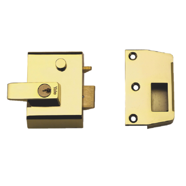 Click Here To Enlarge This Photo Of 2562 - YALE No.2 Auto Deadlocking Nightlatch 40mm Brasslux c/w Polished Brass cylinder