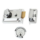 L11720 - YALE 77 Non-Deadlocking Traditional Nightlatch 60mm Polished Chrome