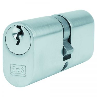 Click Here To Enlarge This Photo Of CYA72270SC - Carlisle Brass Eurospec - 5 Pin Oval Double Cylinder 70mm Satin Chrome