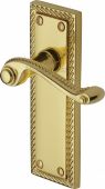 G063-PB Heritage Brass Door Handle Lever Latch Georgian Design Polished Brass Finish