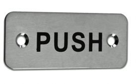 FPA1302SSS - Carlisle Brass Eurospec 'Push' Symbol 30 x 75mm Satin Stainless Steel
