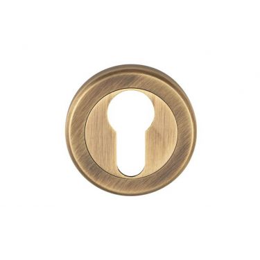 Click Here To Enlarge This Photo Of SZM001AB - Carlisle Brass Serozzetta Euro Profile Escutcheon (Concealed Fix) Antique Brass