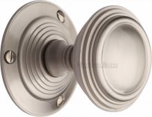 GOO986-SN Heritage Brass Mortice Knob on Rose Goodrich Design Satin Nickel Finish