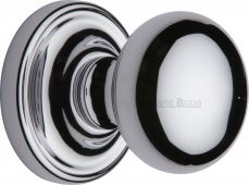 HAM8361-PC Heritage Brass Mortice Knob on Rose Hampstead Design Polished Chrome Finish