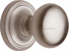 HAM8361-SN Heritage Brass Mortice Knob on Rose Hampstead Design Satin Nickel Finish