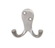 AA27SC - Carlisle Brass Victorian - Double Robe Hook Satin Chrome
