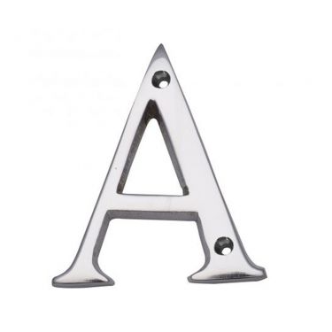Click Here To Enlarge This Photo Of NACP - Carlisle Brass Letter Face Fix (A) 53mm Polished Chrome