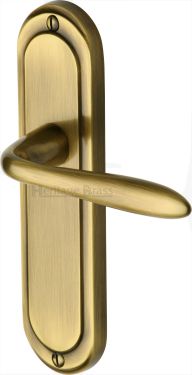Click Here To Enlarge This Photo Of HEN1210-AT Heritage Brass Door Handle Lever Latch Henley Design Antique Brass Finish
