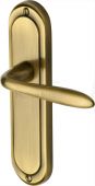 HEN1210-AT Heritage Brass Door Handle Lever Latch Henley Design Antique Brass Finish