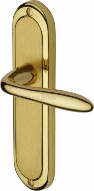 Click Here To Enlarge This Photo Of HEN1210-MF Heritage Brass Door Handle Lever Latch Henley Design Mayfair Finish