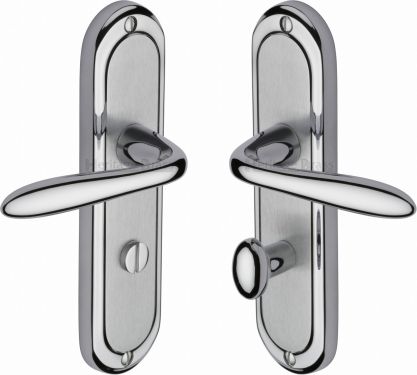 Click Here To Enlarge This Photo Of HEN1230-AP Heritage Brass Door Handle For Bathroom Henley Design Apollo Finish