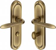 HEN1230-AT Heritage Brass Door Handle For Bathroom Henley Design Antique Brass Finish