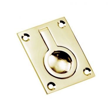 Click Here To Enlarge This Photo Of FRP50 - Carlisle Brass Flush Ring Pull 50 x 38mm Polished Brass