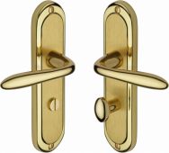 HEN1230-MF Heritage Brass Door Handle For Bathroom Henley Design Mayfair Finish
