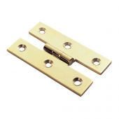 FTD810 - Carlisle Brass Fingertip Design H Pattern Cabinet Hinge 63 x 38 x 2mm Polished Brass