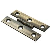 FTD810AB - Carlisle Brass Fingertip Design H Pattern Cabinet Hinge 63 x 38 x 2mm Antique Brass