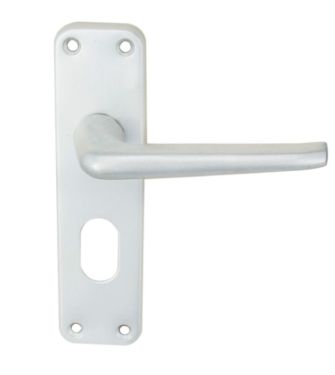 Click Here To Enlarge This Photo Of SAA21U - Carlisle Brass Eurospec Lever on Backplate Oval Profile Satin Anodised Aluminium