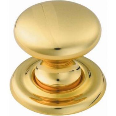 Click Here To Enlarge This Photo Of DL47B - Carlisle Brass Fingertip Design Victorian Knob 32mm Polished Brass