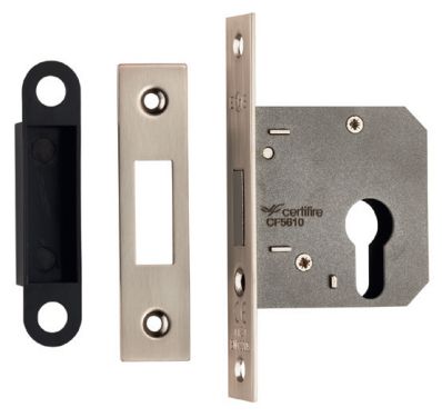 Click Here To Enlarge This Photo Of EDE5025SN - Carlisle Brass Eurospec Easi-T Euro Cylinder Deadlock Case 64mm Residential Satin Nickel