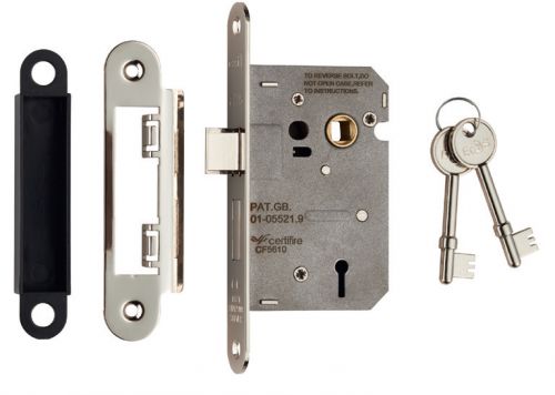 Click Here To Enlarge This Photo Of LSE5325SN/R - Carlisle Brass Eurospec Easi-T 3 Lever Sashlock 64mm Residential (Radius) Satin Nickel