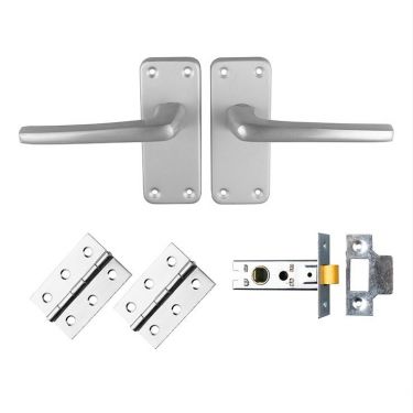 Click Here To Enlarge This Photo Of GK3002SAA/INTB - Carlisle Brass Contract Satin Anodised Aluminium Latch Pack - Satin Anodised Aluminium