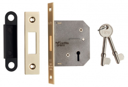 LDE5325EB - Carlisle Brass Eurospec 3 Lever Contract Deadlock 64mm Electro Brass