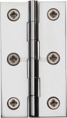 HG99-120-PC Heritage Brass Hinge Brass 2 ½" x 1 ⅜" Polished Chrome Finish