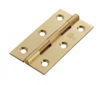 HSD4 - Carlisle Brass Solid Drawn Brass Butt Hinges 102mm x 60mm x 2mm Satin Brass