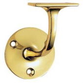 AA86 - Carlisle Brass Handrail Bracket (Heavyweight) 76mm Polished Brass