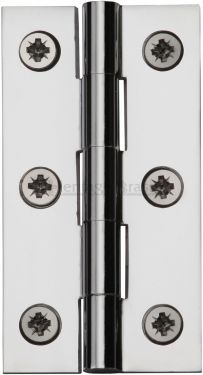 Click Here To Enlarge This Photo Of HG99-125-PC Heritage Brass Hinge Brass 3" x 1 ⅝" Polished Chrome Finish