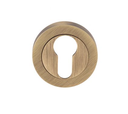 Click Here To Enlarge This Photo Of EUL001AB - Carlisle Brass Euro Profile Escutcheon Antique Brass