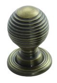 M1004FB - Carlisle Brass Fingertip Design Queen Anne Knob 28mm Florentine Bronze