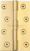 HG99-130-NB Heritage Brass Hinge Brass 4" x 2 ⅜" Natural Brass Finish