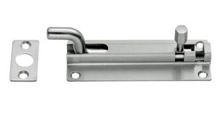 BBT1080CR/BSS - Carlisle Brass Eurospec 80 x 38mm Cranked Barrel Bolt Bright Stainless Steel