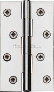 Click Here To Enlarge This Photo Of HG99-130-PC Heritage Brass Hinge Brass 4" x 2 ⅜" Polished Chrome Finish