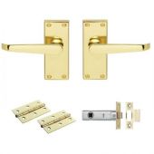 GK2002EB/INTB - Carlisle Brass Contract Victorian Straight Latch Pack - Electro Brass