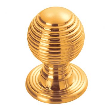 Click Here To Enlarge This Photo Of M1005 - Carlisle Brass Fingertip Design Queen Anne Knob 35mm Polished Brass