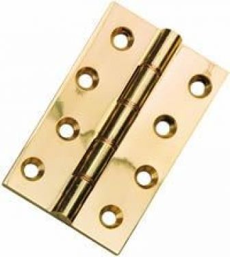 Click Here To Enlarge This Photo Of HDPBW8 - Carlisle Brass Double Phosphor Bronze Washered Butt Hinges 102mm x 76mm x 4mm Polished Lacquered