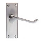 CBS55SC - Carlisle Brass Victorian Scroll Lever Latch Furniture (Contract Range) Satin Chrome