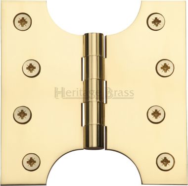 Click Here To Enlarge This Photo Of HG99-385-PB Heritage Brass Parliament Hinge Brass 4" x 2" x 4" Polished Brass Finish