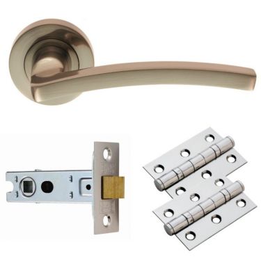 Click Here To Enlarge This Photo Of GK009SN/INTB - Carlisle Brass 'Tavira' Lever on Rose Latch Pack - Satin Nickel