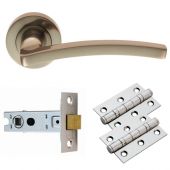 GK009SN/INTB - Carlisle Brass 'Tavira' Lever on Rose Latch Pack - Satin Nickel