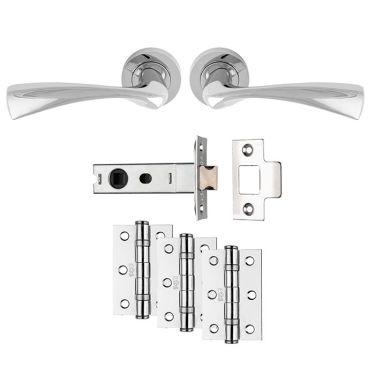 Click Here To Enlarge This Photo Of UDP007CP/INTB - Carlisle Brass 'Sintra' Ultimate Door Pack - Polished Chrome