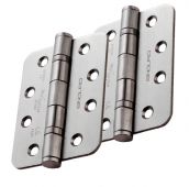 CEN1433/13SSS/R - Carlisle Brass Eurospec 102mm x 76mm x 3mm Grade 13 (316 Stainless Steel) Ball Bearing Hinges (Radius) Satin Stainless Steel