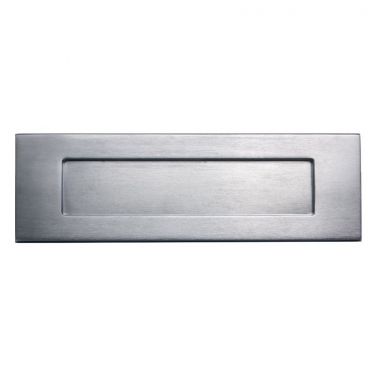 Click Here To Enlarge This Photo Of M36SSC - Carlisle Brass Victorian Letter Plate (Satin Chrome) Size: 255x80mm - c/c: 219mm - Aperture: 184x40mm