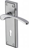 HIL8600-AP Heritage Brass Door Handle Lever Lock Hilton Design Apollo Finish