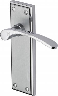Click Here To Enlarge This Photo Of HIL8610-AP Heritage Brass Door Handle Lever Latch Hilton Design Apollo Finish