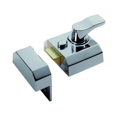 Click Here To Enlarge This Photo Of RCN8340PC - Carlisle Brass Eurospec Rim Cylinder Deadlocking Nightlatch 40mm c/w Cylinder Polished Chrome