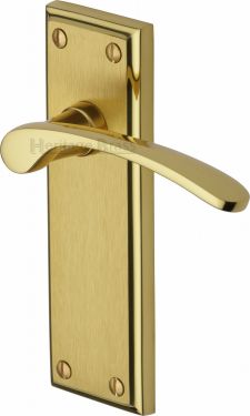 Click Here To Enlarge This Photo Of HIL8610-MF Heritage Brass Door Handle Lever Latch Hilton Design Mayfair Finish